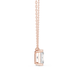 Gold Jewelry DDPO-001, Radiant center stone, Rose Gold, view 3