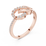 Gold Ring LR-01 (54), Rose Gold, view 2
