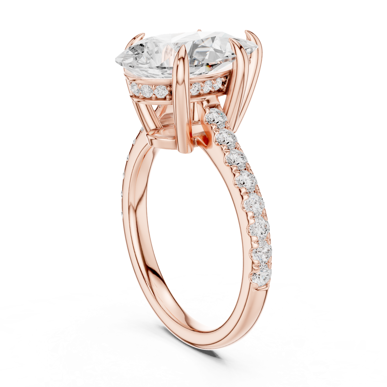 Gold Ring DDLR-1028, Rose Gold, view 1