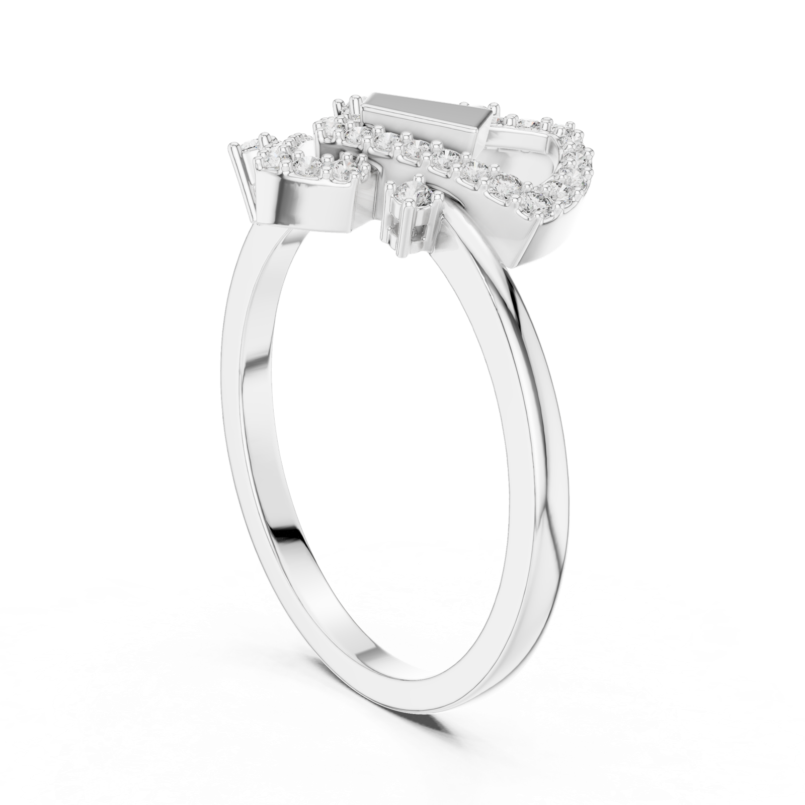 Gold Ring LR-01 (63), White Gold