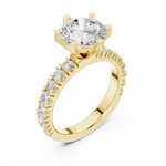 Gold Ring DDLR-722, Yellow Gold, view 2