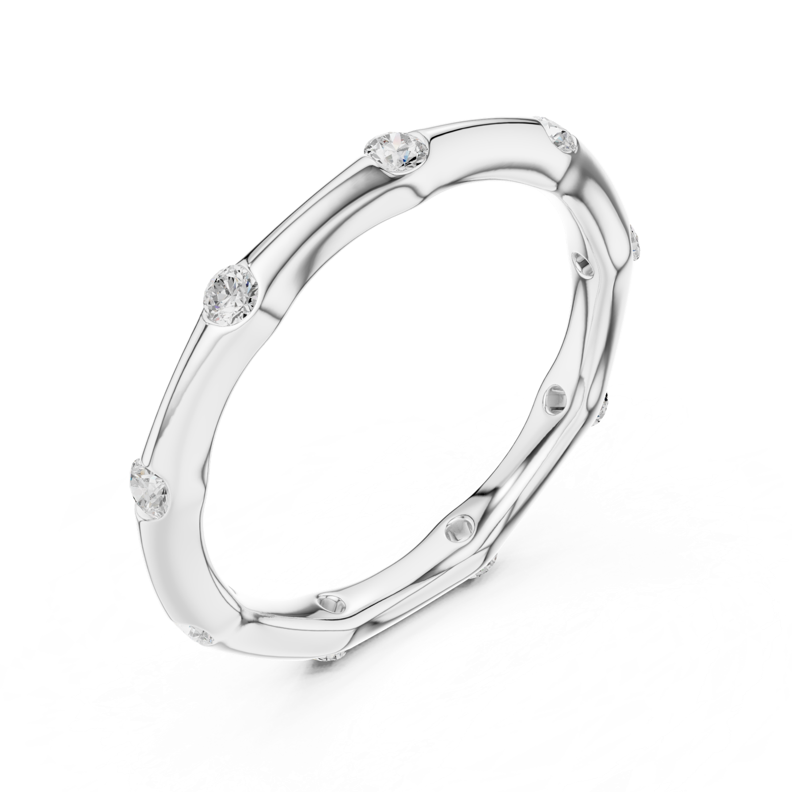 Gold Ring DDLR-421, White Gold, view 2