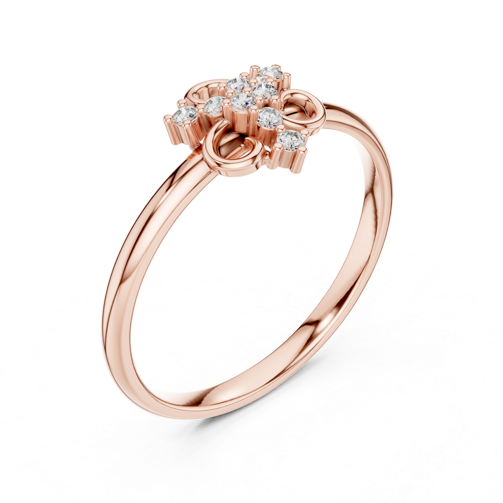 Gold Ring Ledis Ring, Rose Gold, view 2