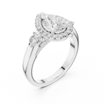 Gold Ring DDLR-280, White Gold, view 2