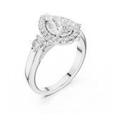 Gold Ring DDLR-280, White Gold, view 2