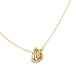 Gold Jewelry DDPO-001, Pear center stone, Yellow Gold, view 2