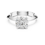 Gold Jewelry L36-8, Round center stone, White Gold, view 4