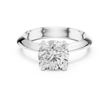 Gold Jewelry L36-8, Round center stone, White Gold, view 4