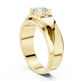 14K Solid Gold Lab Diamond Solitaire Ring, Yellow Gold, view 1
