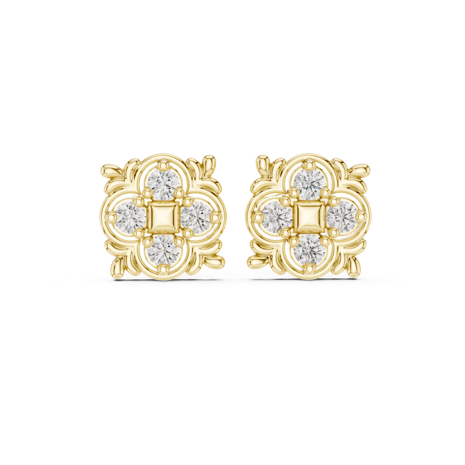 Gold Earrings 9-10044E, Yellow Gold