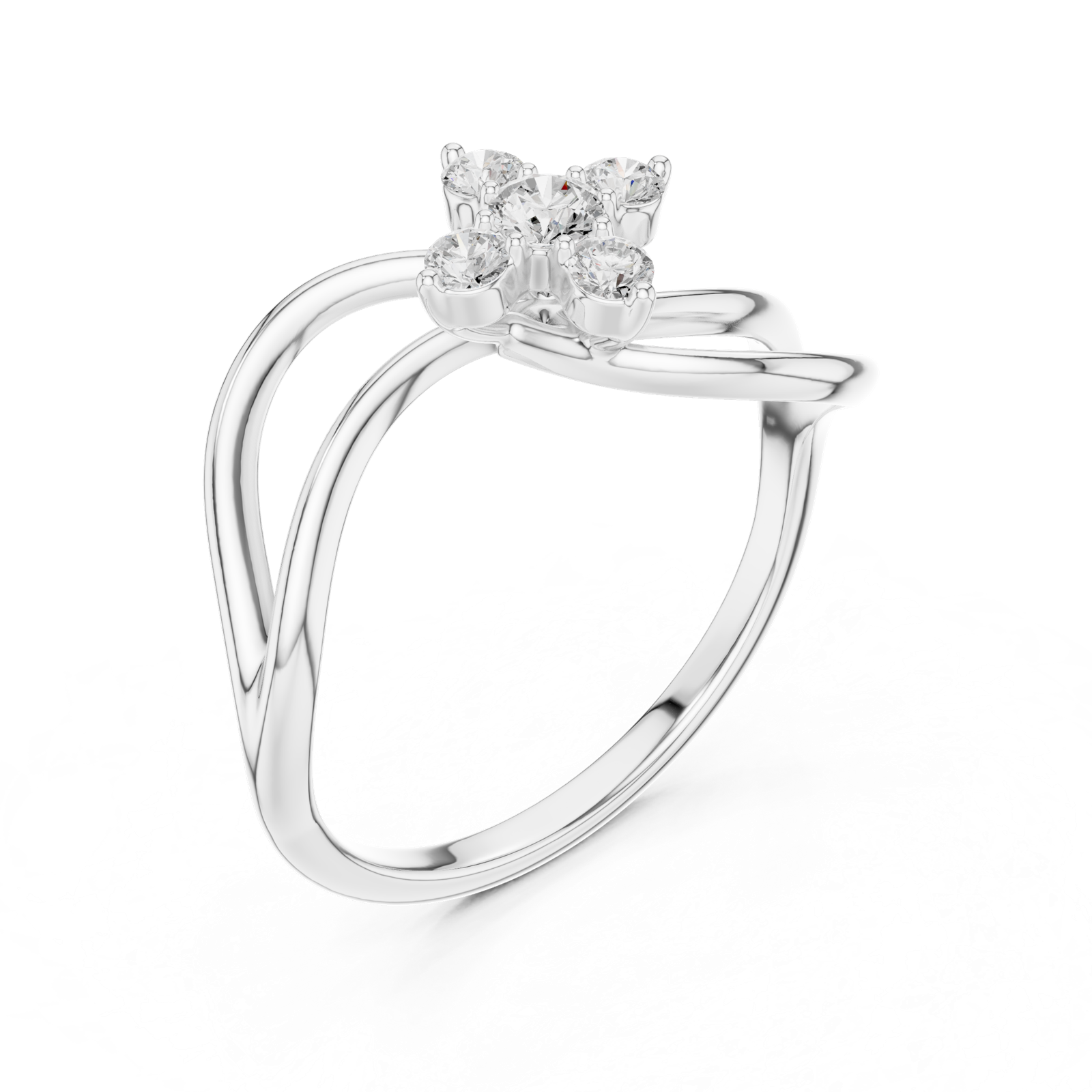 Gold Ring SBWR(58), White Gold, view 2