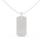14K Solid Gold Lab Diamond Pendant Necklace, White Gold