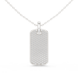 14K Solid Gold Lab Diamond Pendant Necklace, White Gold