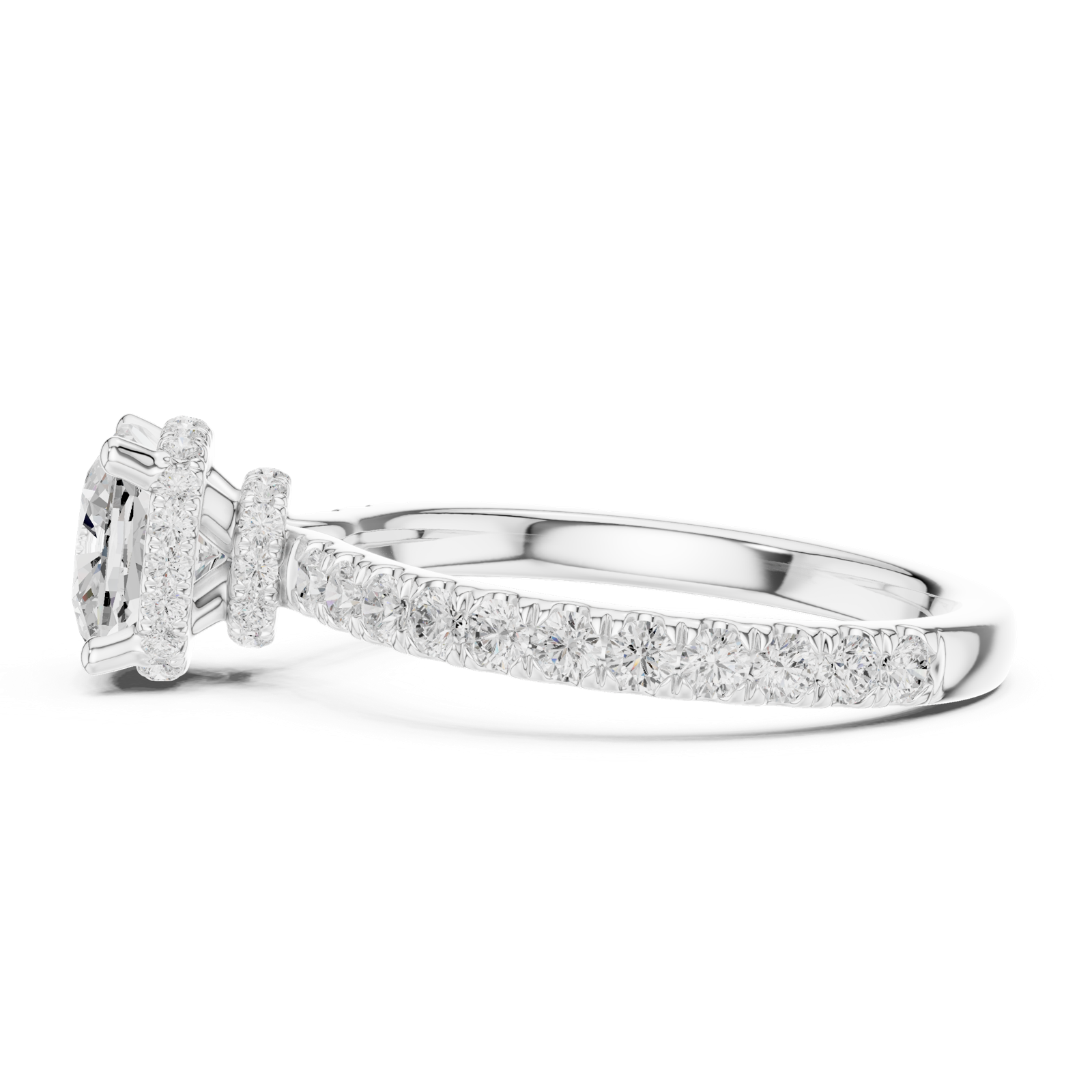 Gold Ring DDLR-873, White Gold, view 3