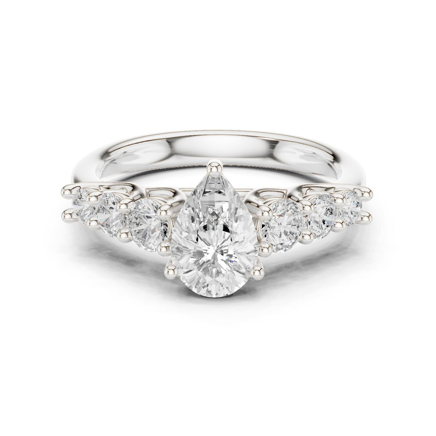 Gold Ring DDLR-705, White Gold