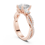Gold Ring DDLR-1034, Rose Gold, view 1