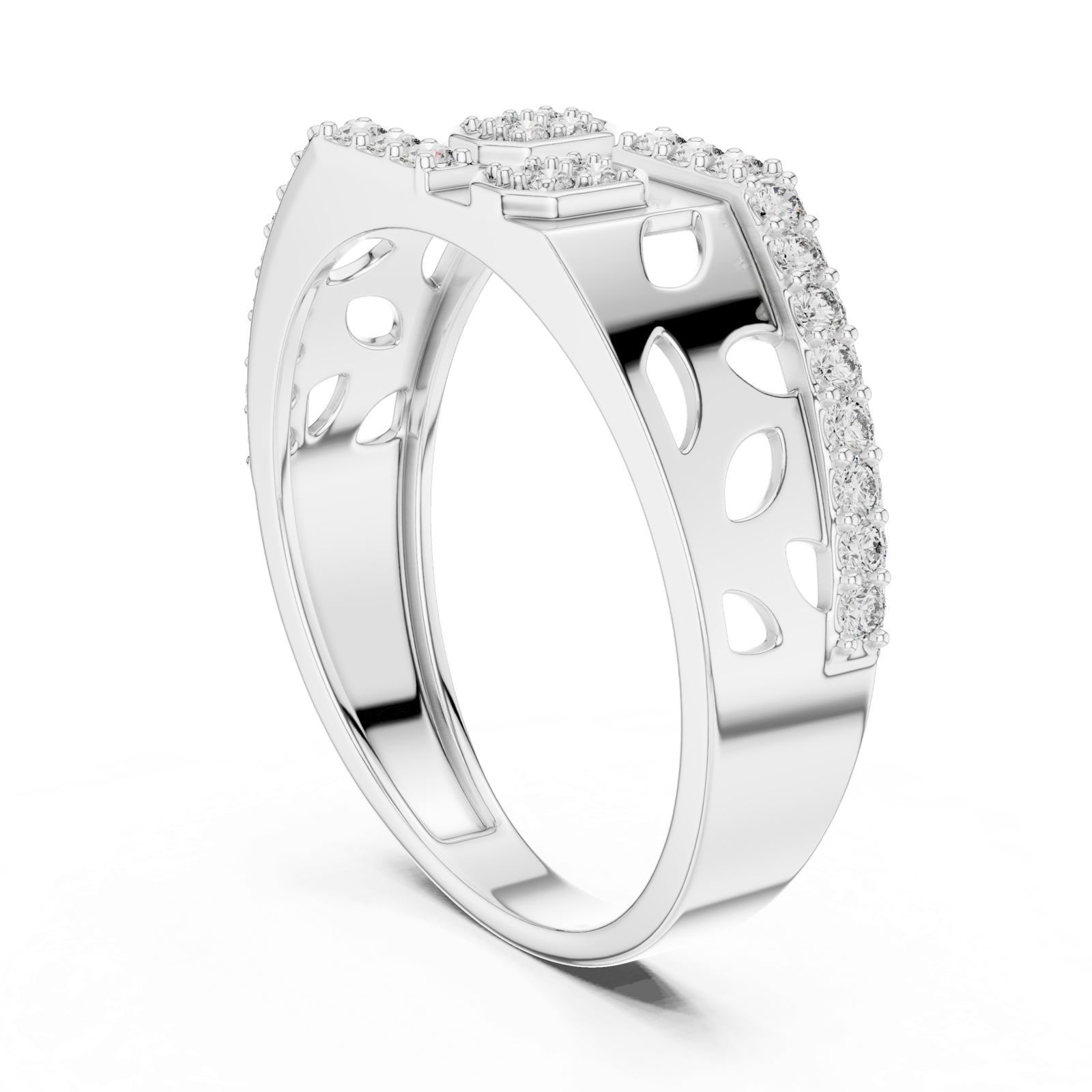 Gold Ring LR-01 (30), White Gold