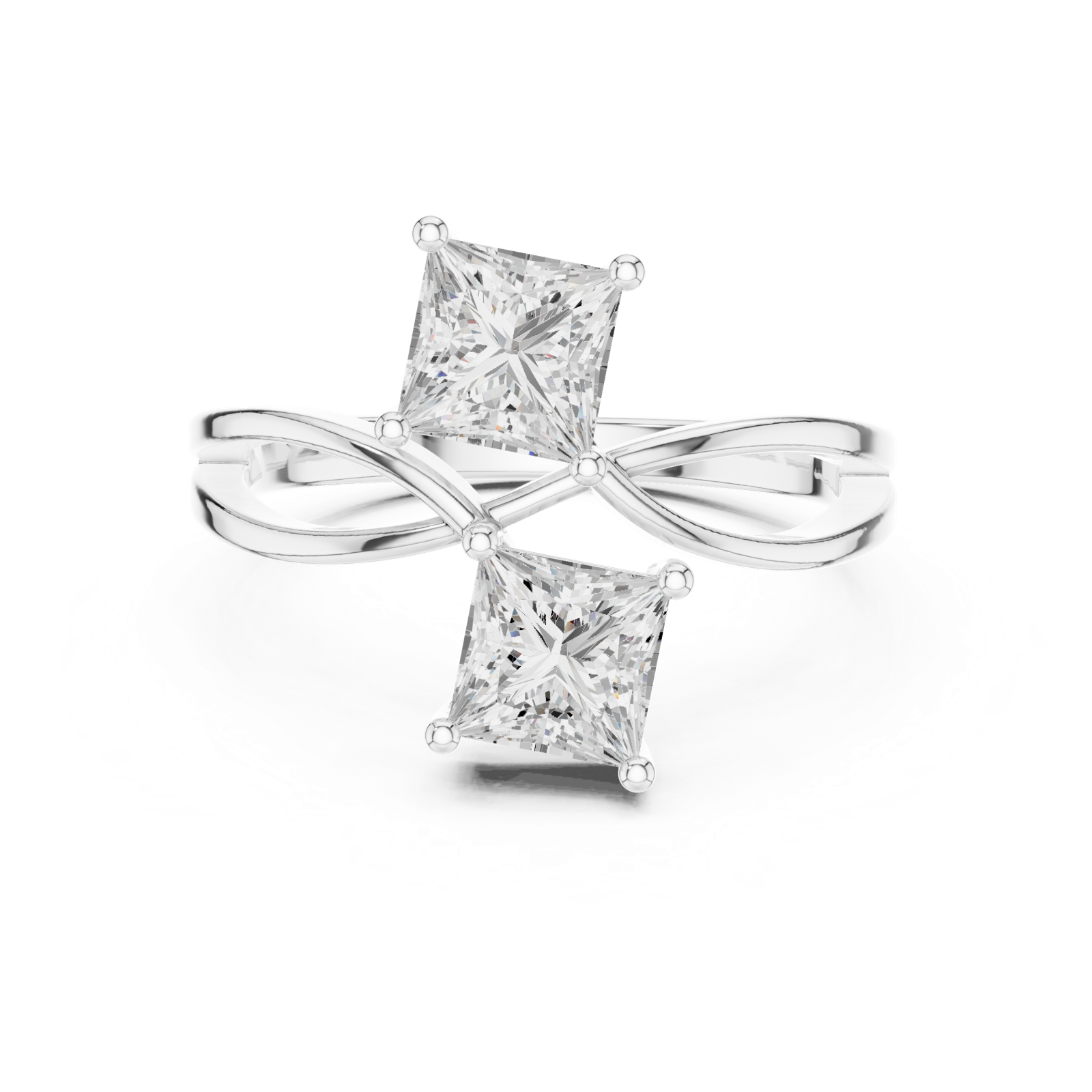 Gold Ring DDLR-519, White Gold, view 4