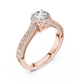 Gold Ring LR-0206, Rose Gold, view 2