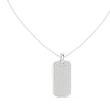 14K Solid Gold Lab Diamond Pendant Necklace, White Gold, view 1