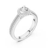 Gold Ring LR-0234, White Gold, view 2