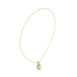 Gold Jewelry, Emerald center stone, Yellow Gold, view 1