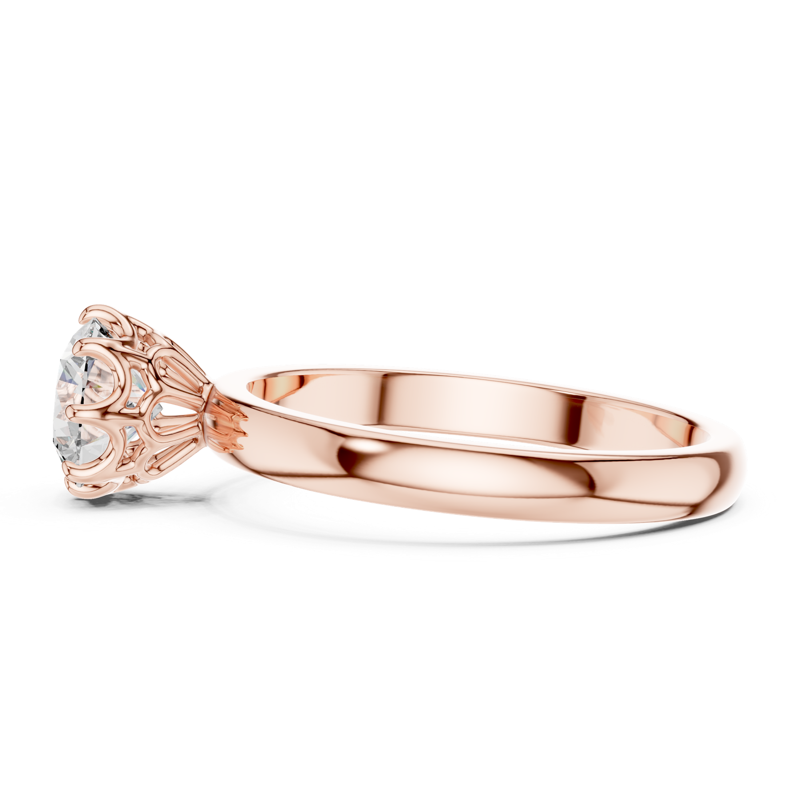 Gold Ring LR-0002, Rose Gold, view 3