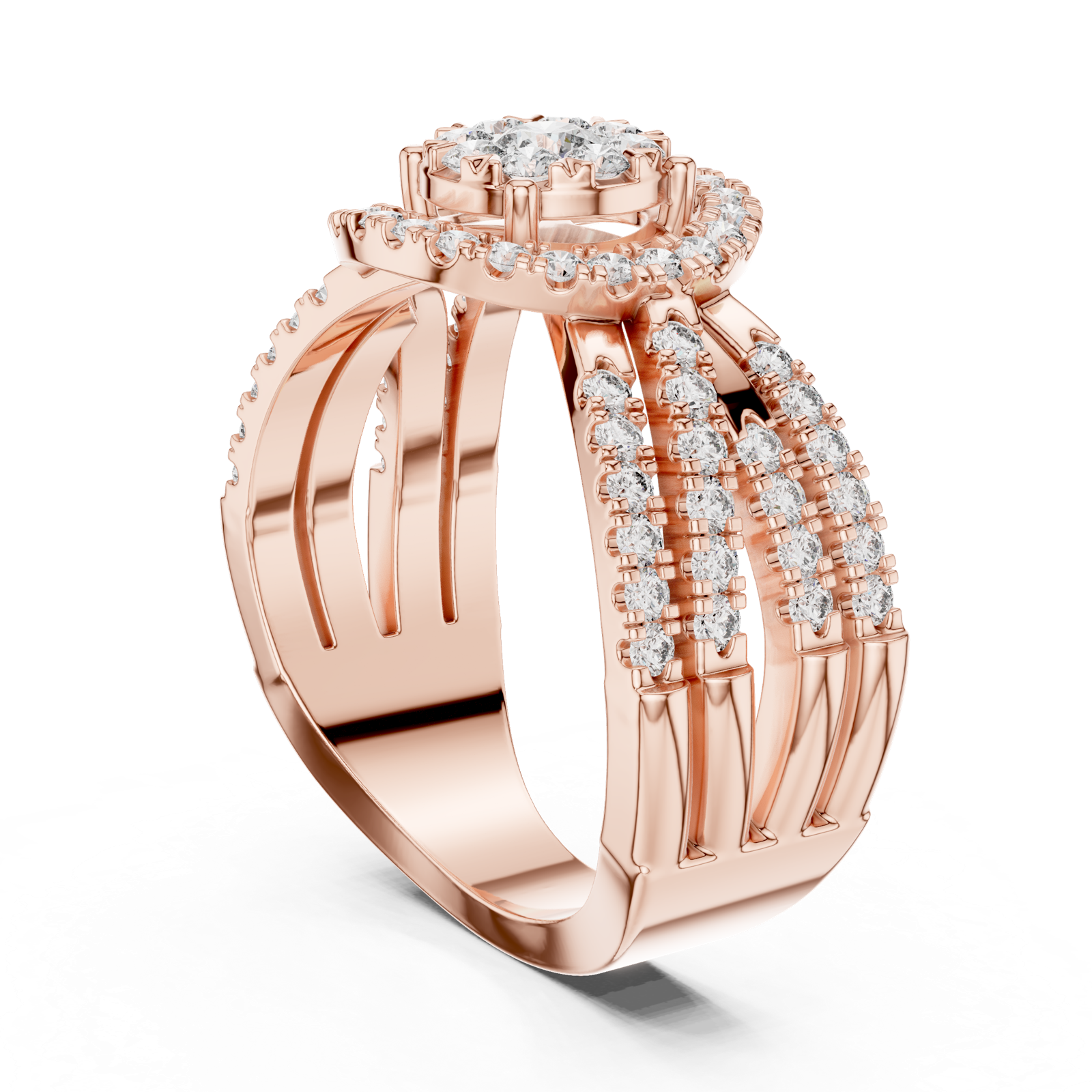 Gold Ring 19-120008L, Rose Gold, view 1