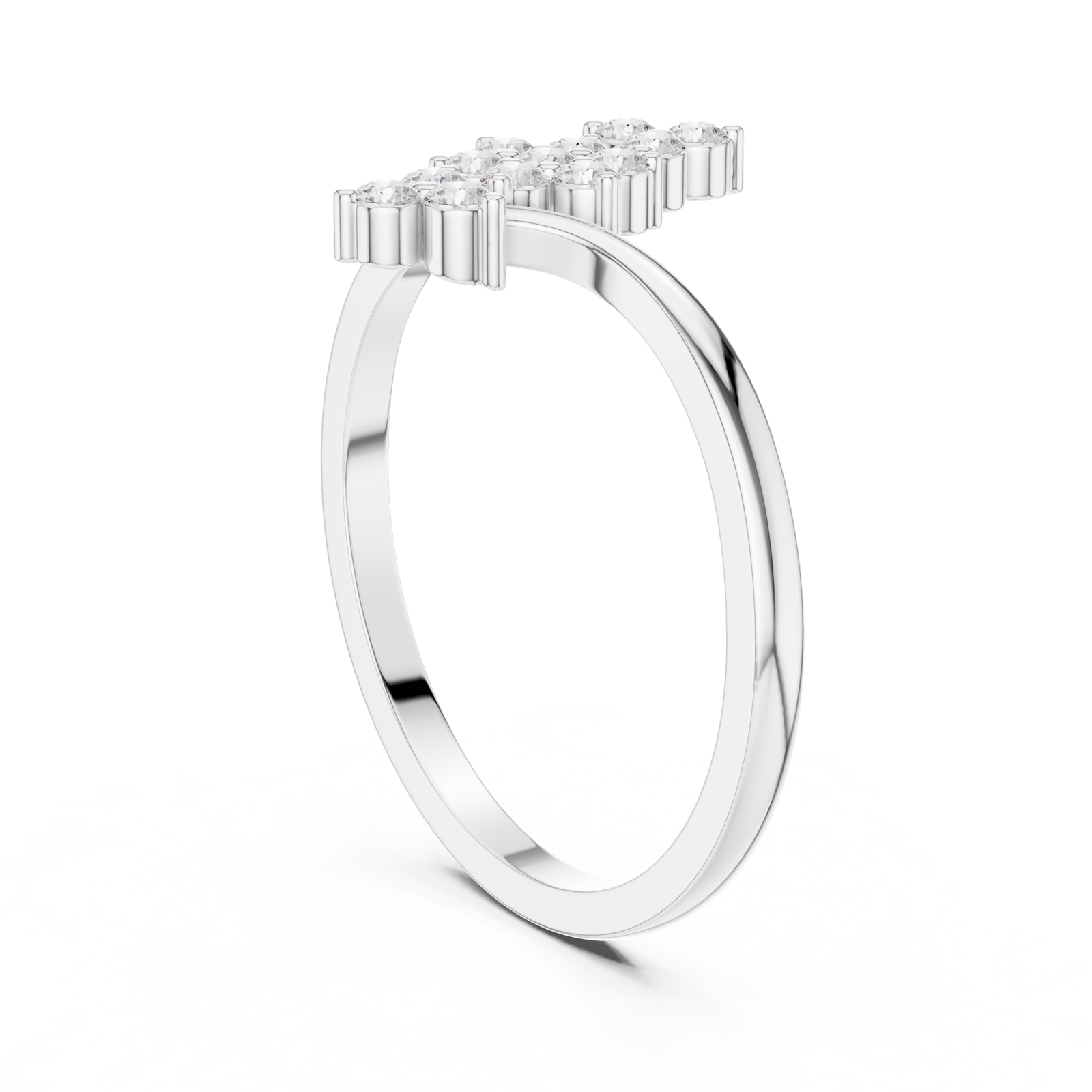 Gold Ring DDLR-742, White Gold, view 1