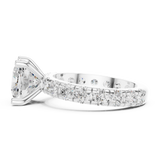 Gold Jewelry, Cushion center stone, White Gold, view 3