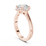 Gold Jewelry L35-123, Round center stone, Rose Gold, view 1