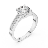 Gold Ring LR-0035, White Gold, view 2