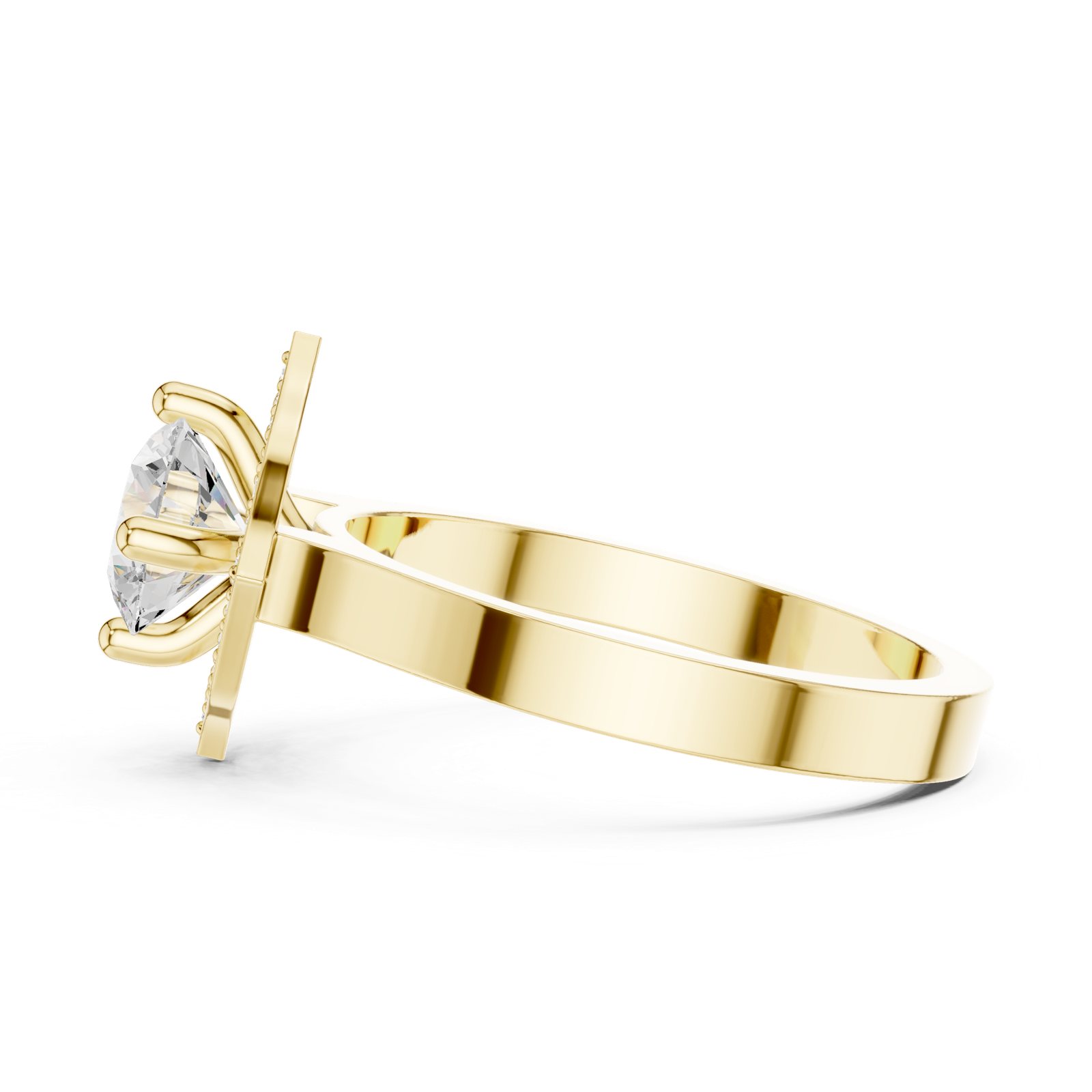 Gold Ring DDLR-327, Yellow Gold, view 3