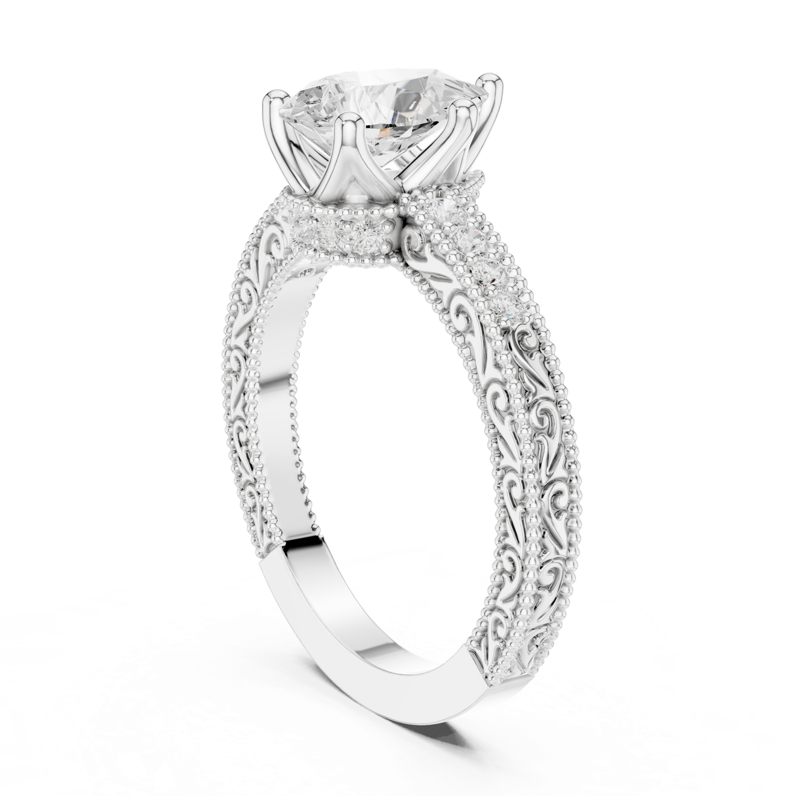 Gold Ring DDLR-979, White Gold