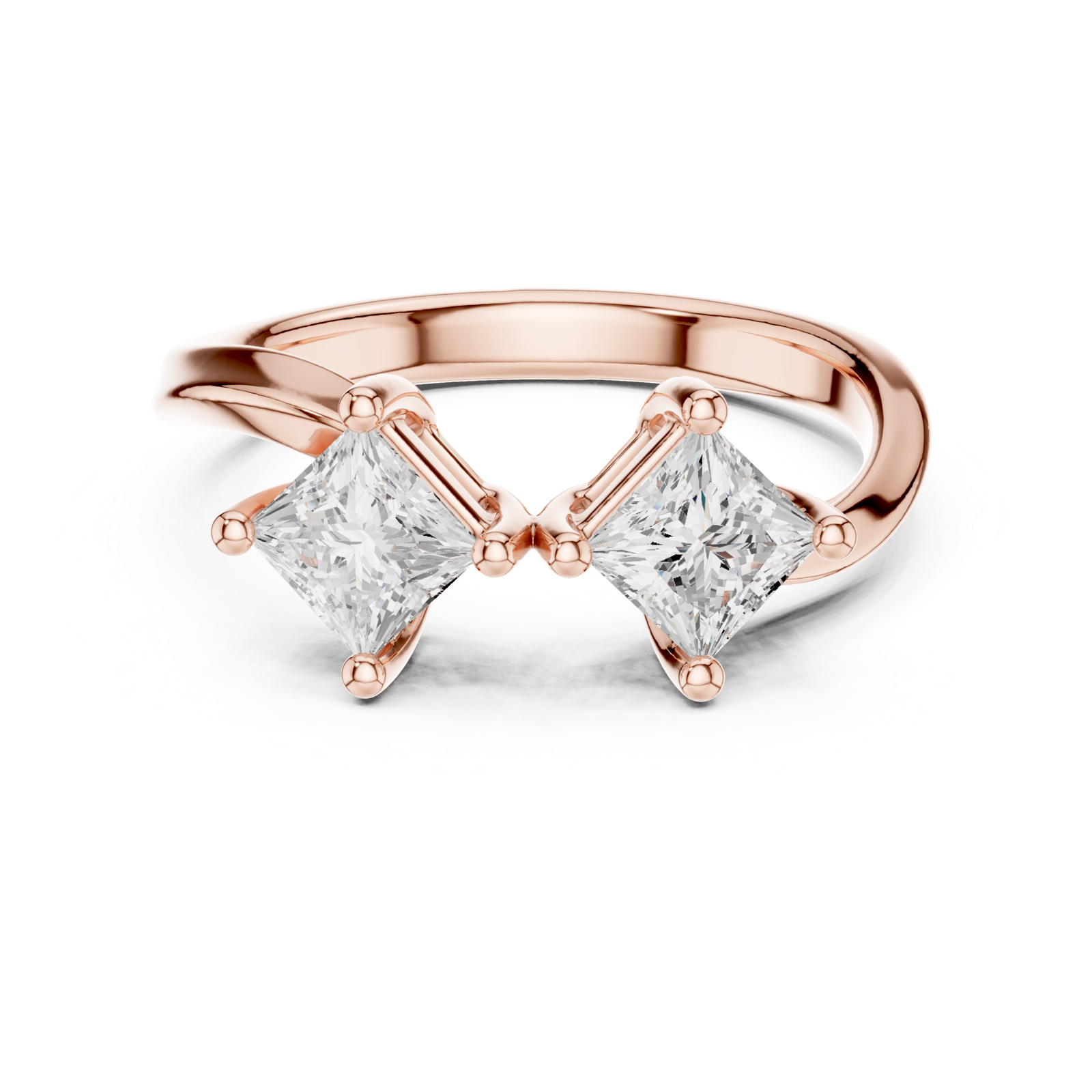 Gold Ring DDLR-489, Rose Gold, view 4