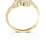 Gold Ring HLR -58, Yellow Gold, view 4