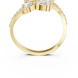 Gold Ring HLR -58, Yellow Gold, view 4