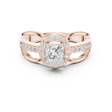 Gold Ring DDLR-486, Rose Gold, view 4