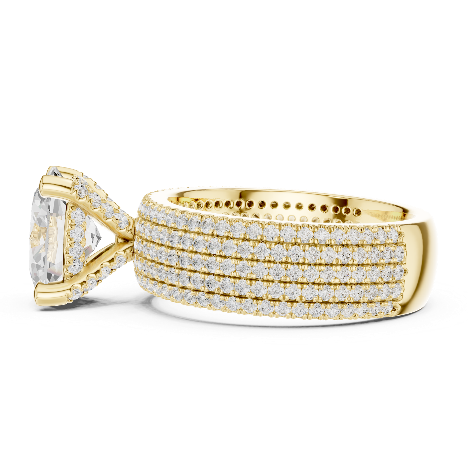 Gold Ring DDLR-261, Yellow Gold, view 3