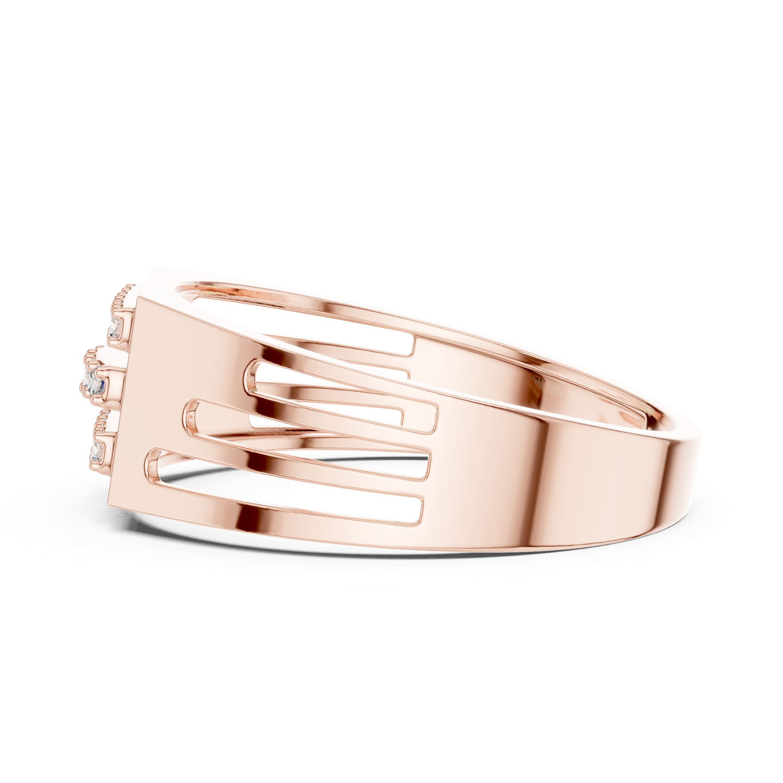 Gold Ring LR-01 (19), Rose Gold, view 3