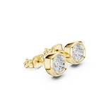 Gold Jewelry, Cushion center stone, Yellow Gold, view 1