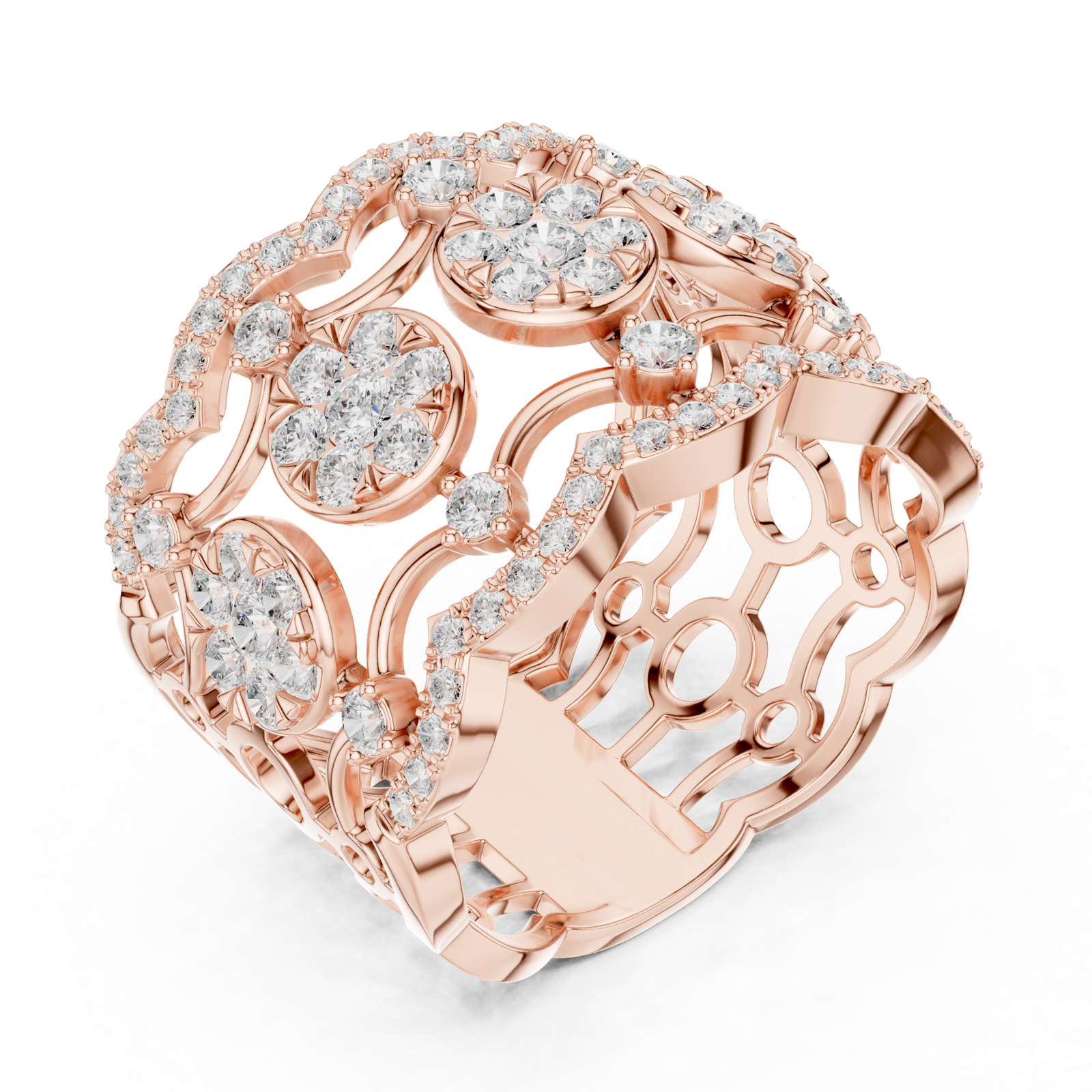 Gold Ring DDLR-818, Rose Gold, view 2