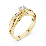 Gold Ring DDLR-839, Yellow Gold, view 2