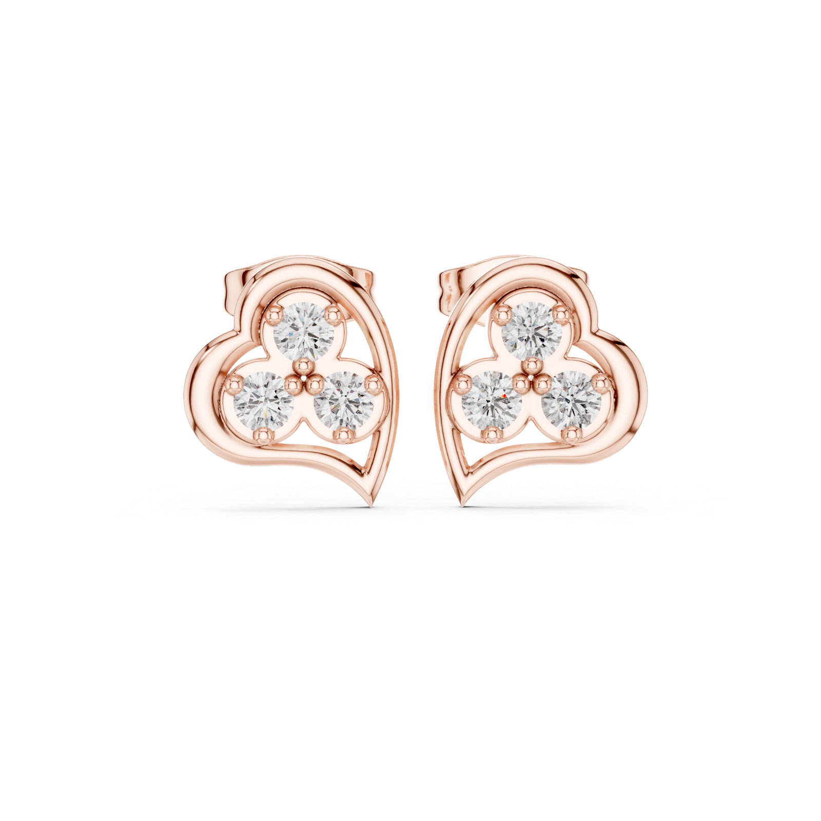 Gold Earrings 9-10006E, Rose Gold