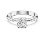 Gold Ring L03-1180, White Gold, view 4