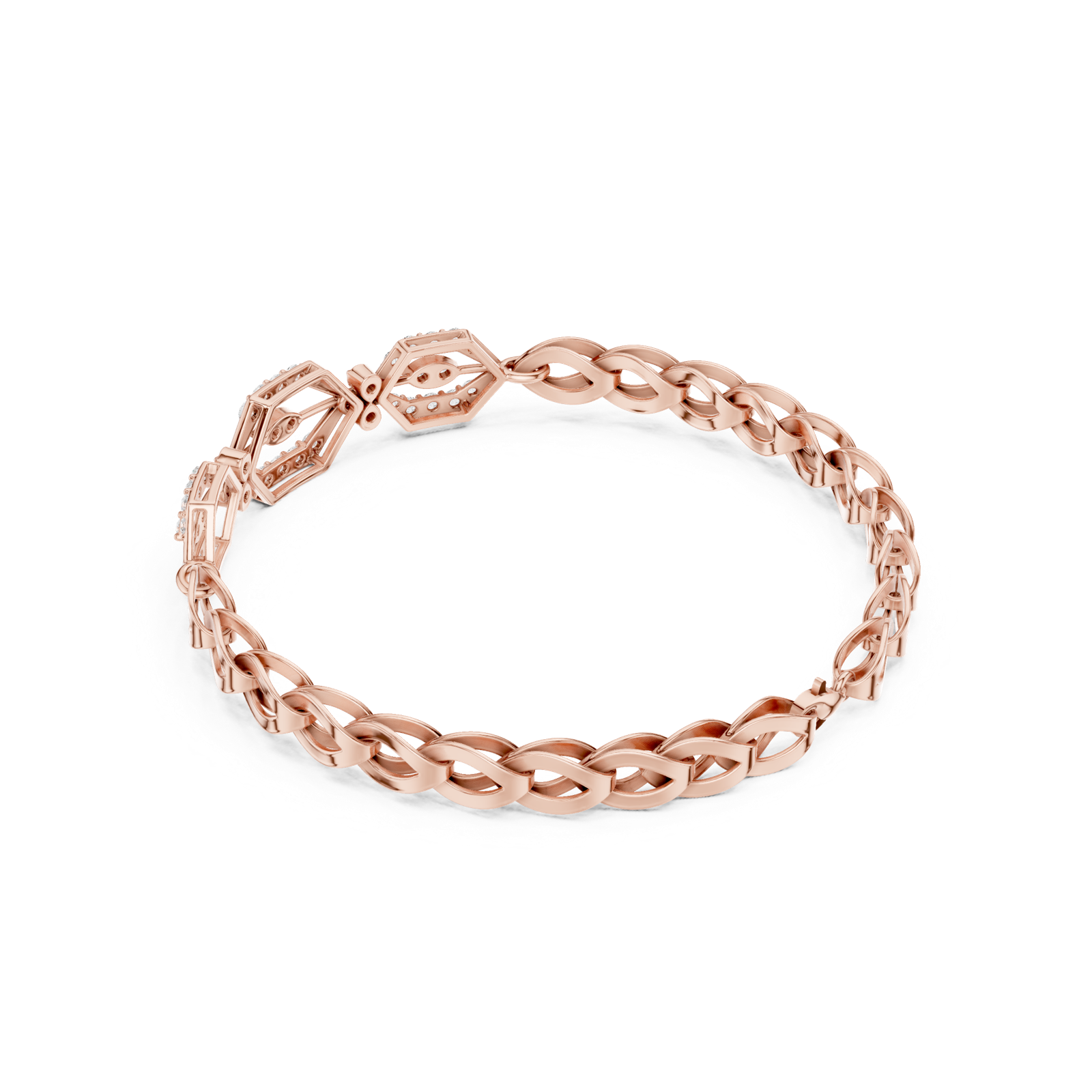 Gold Bracelet SBWB (21), Rose Gold, view 2