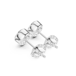 Gold Jewelry DDER-001, Round center stone, White Gold, view 2