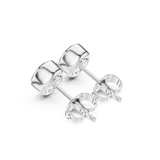 Gold Jewelry DDER-001, Round center stone, White Gold, view 2