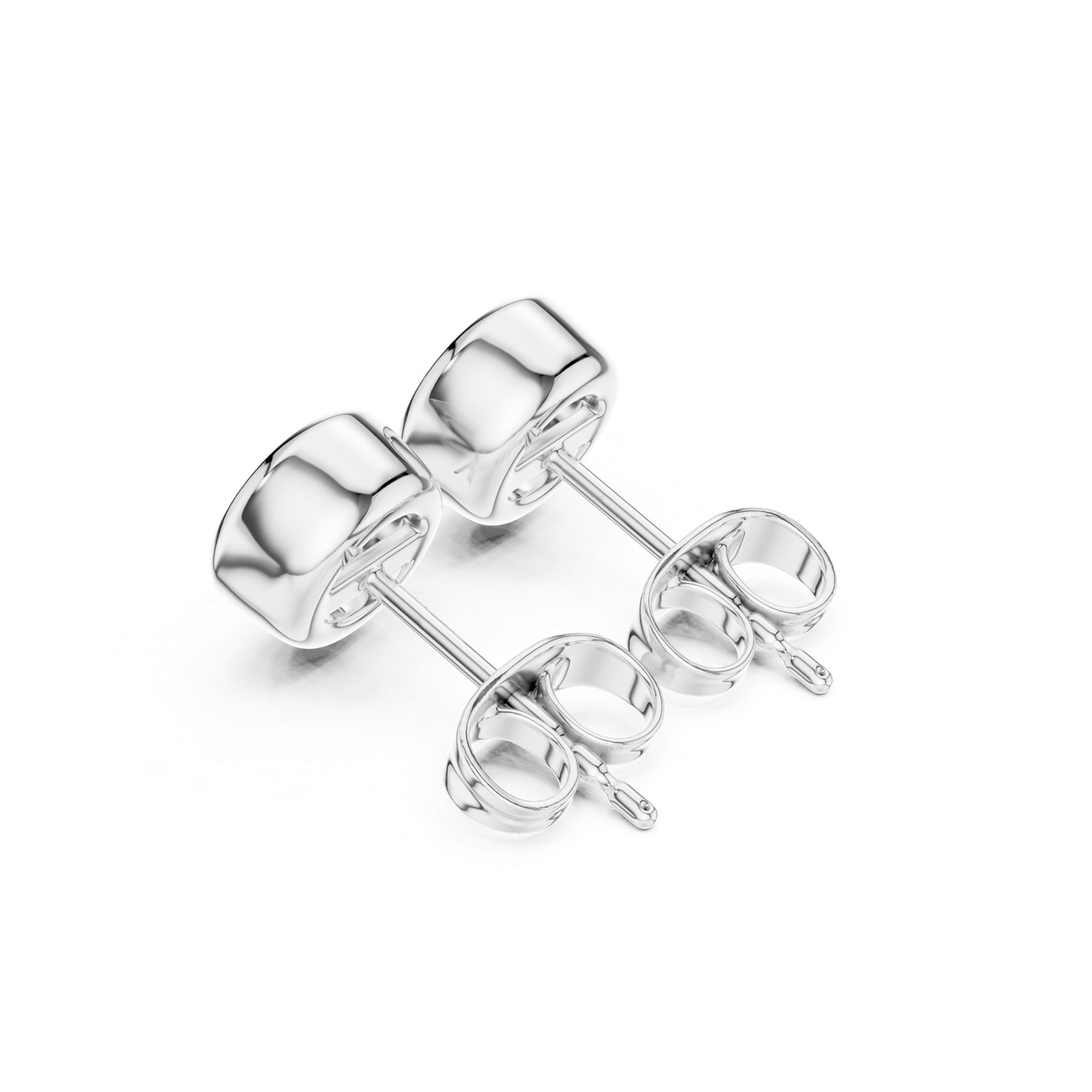 Gold Jewelry DDER-001, Round center stone, White Gold, view 2