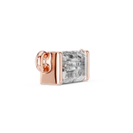 14K Solid Gold Lab Diamond Solitaire Pendant Necklace, Rose Gold, view 3